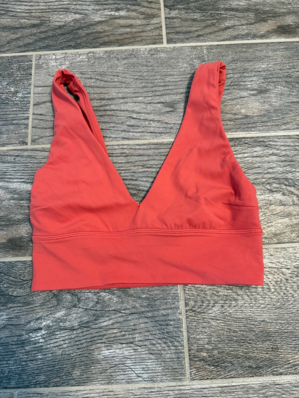 Align V neck Red Clay color